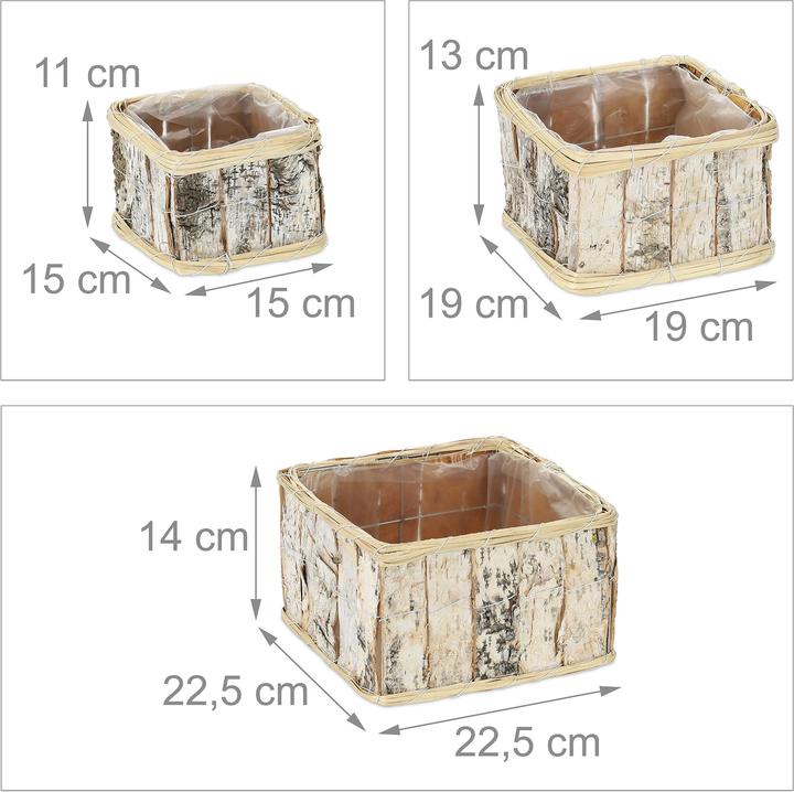 Produktbild Relaxdays 3x Blumentopf (22.50 cm)