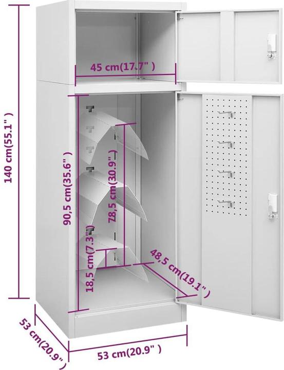 Produktbild vidaXL Sattelschrank (53 x 53 x 140 cm)