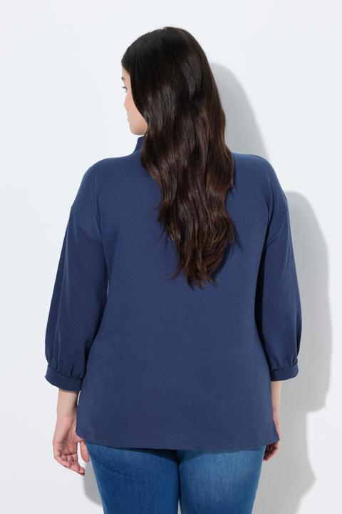 Produktbild Ulla Popken Sweatshirt, Kordel, Stehkragen, 3/4-Arm (46)