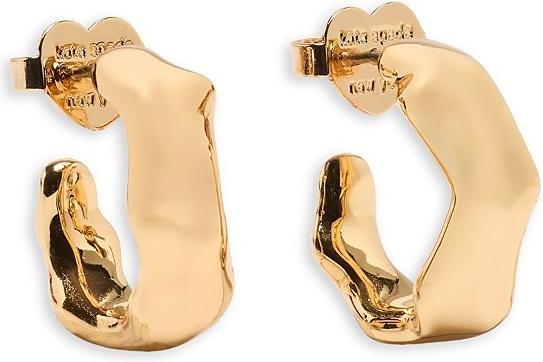 Kate Spade fused hoop earrings gold One Size Metal No Gemstone (Metallo con tonalità oro)