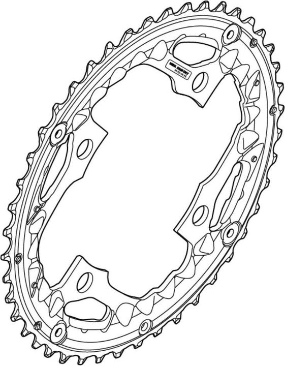 Produktbild Shimano Trekking FC-T521 Kettenblatt AE 10-fach (44)