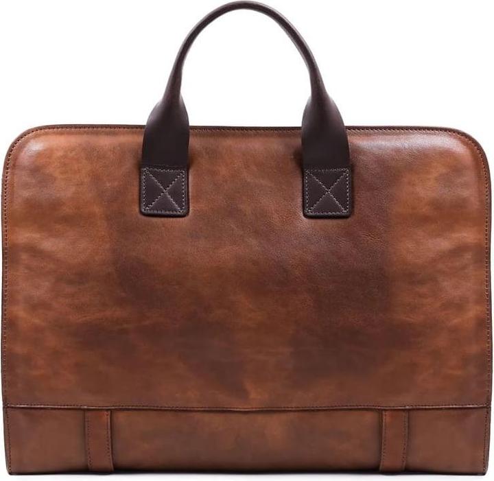 Image du produit Only-Bags.Store Porte-documents en cuir véritable, sacoche en cuir Messenger