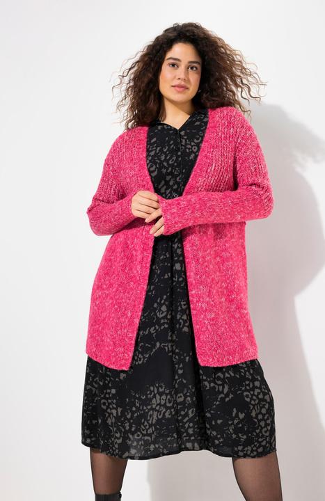 Produktbild Ulla Popken Strickjacke, Oversized, Melange-Strickmix, Langarm (42, 44)
