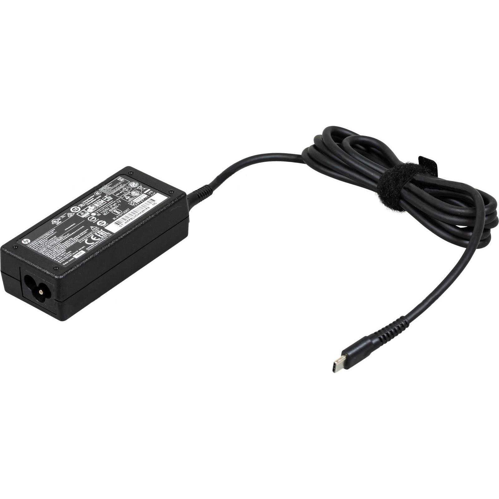 HP 45W Adapter NPFC Smart STRA (25 W), Notebook Netzteil, Schwarz