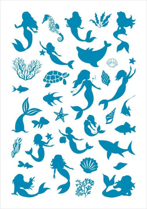 Actual product image Metallic stickers - Mermaids