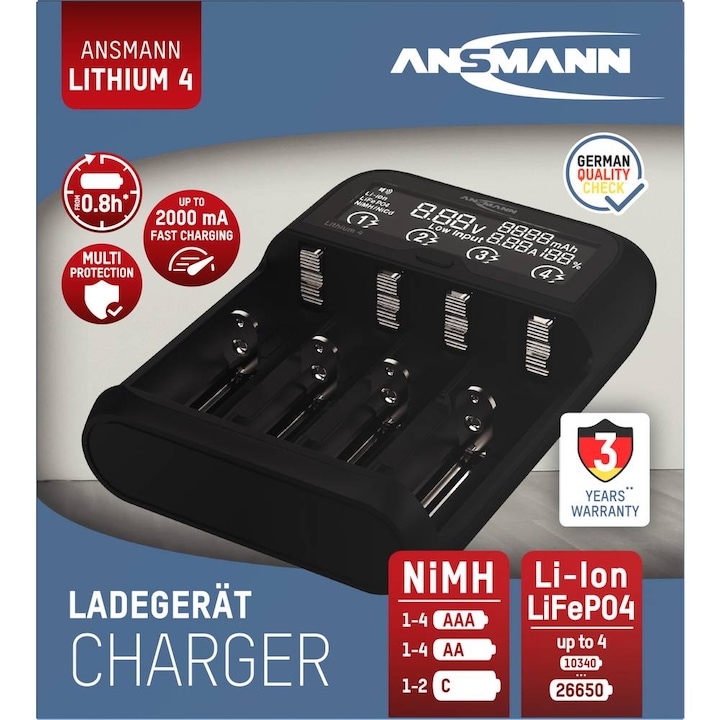 Actual product image Ansmann Charger incl. 8 Digital NiMH Battery Mignon 2650mAh (AA, 2650 mAh, Battery + charger)