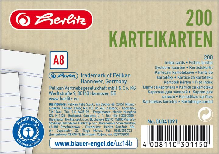 Produktbild Herlitz Blauer Engel (A8, 180 g/m², 200 x)