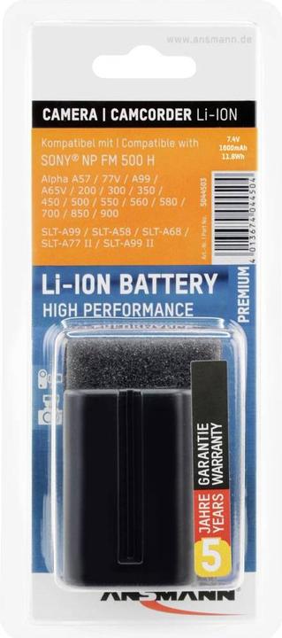Actual product image Ansmann for Sony NP-FM500H (Camera battery)