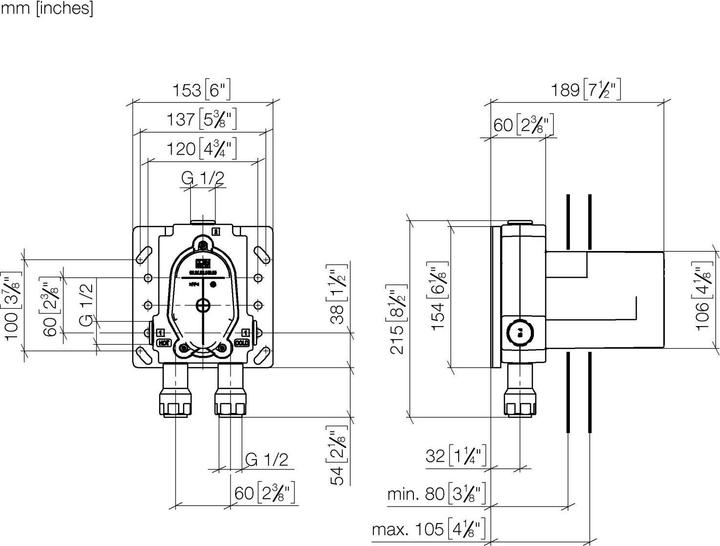 Image du produit Dornbracht Corps d'encastrement Dornb pour mitigeur encastré