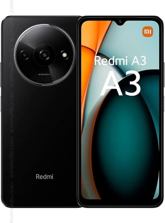 Produktbild Xiaomi Redmi A3 (64 GB, Midnight Black, 6.71", Dual SIM, 8 Mpx, 4G)
