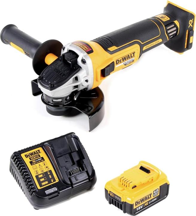 Actual product image DeWalt DCG 405 N Battery angle grinder 18V 125mm Brushless + 1x battery 4.0Ah + charger (125 mm)