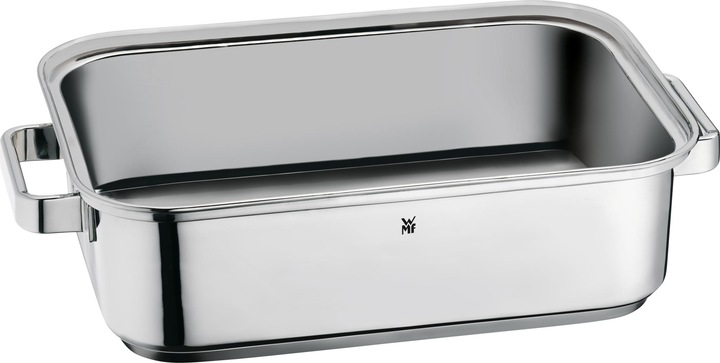 Produktbild WMF Dampfgarer Bräter 3,5l Glasdeckel Garblech Vitalis Compact Edelstahl (Bräter + Schmortopf, Edelstahl)