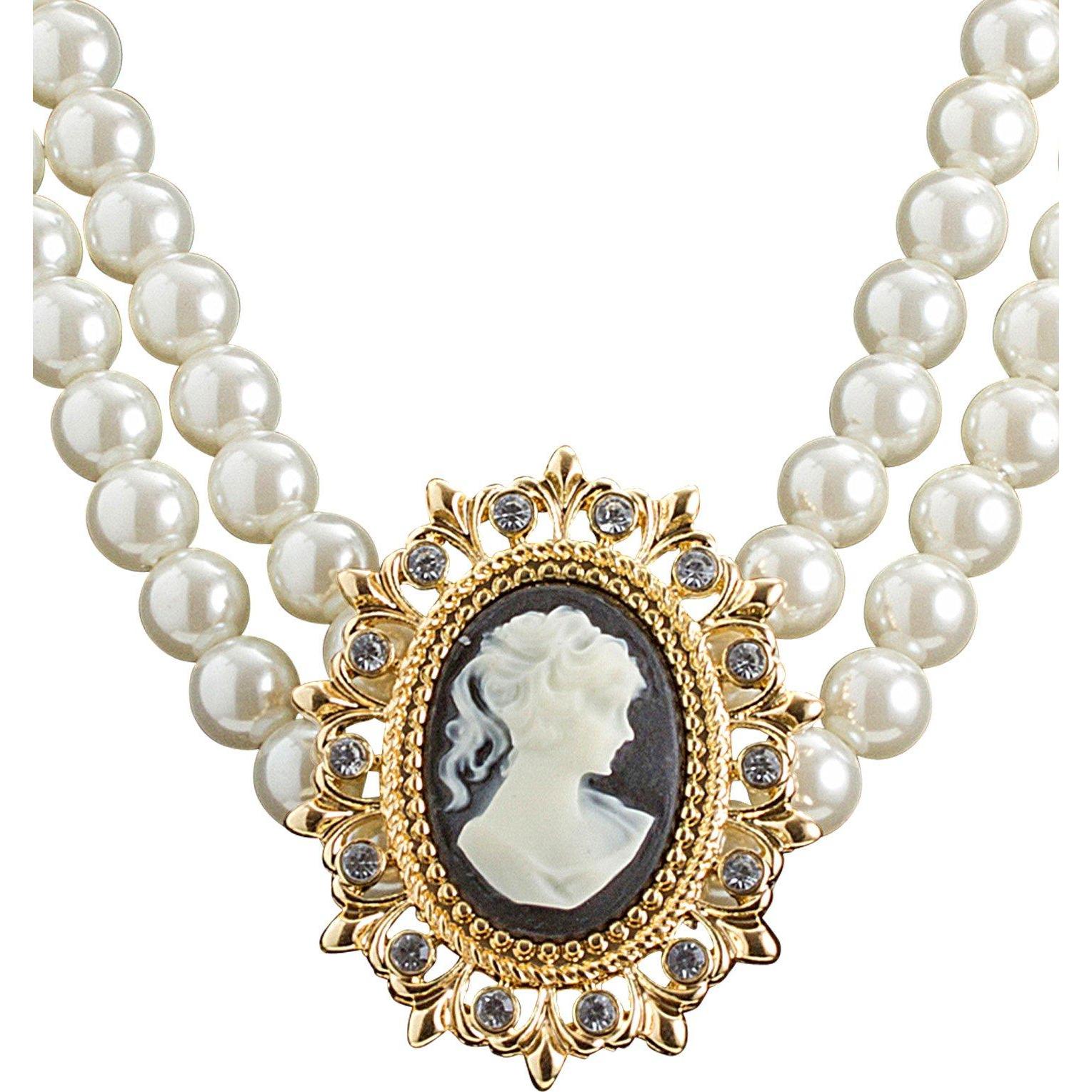 Widmann Perlenkette mit Schmuck-Kamee