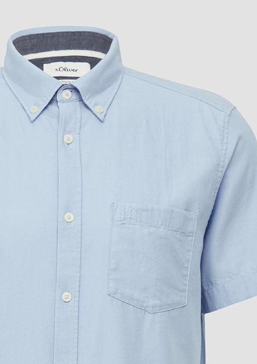 Actual product image S.Oliver Hemd Regular Fit: Kurzarm-Hemd aus Lyocellmix mit Button-Down-Kragen (S)