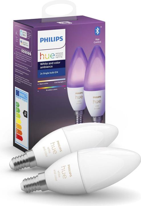 Image du produit Philips Hue White & Color BT (E14, 5.30 W, 470 lm, 2 x, G)