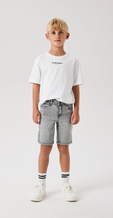 Actual product image Name it NKMTHEO XSL DNM L SHORTS 1280-GY NOOS (140)