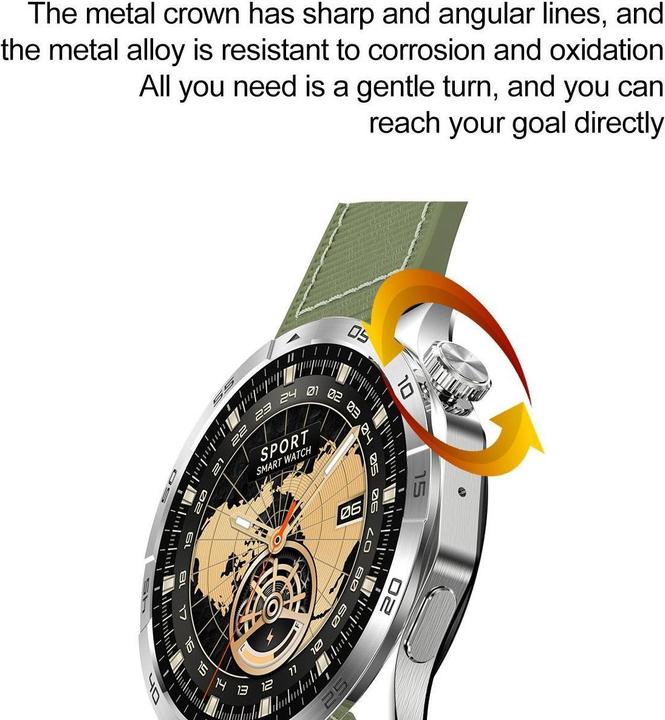 Produktbild Lemförder LEMFO HK4 1,43 Zoll AMOLED-Smartwatch (Silber)