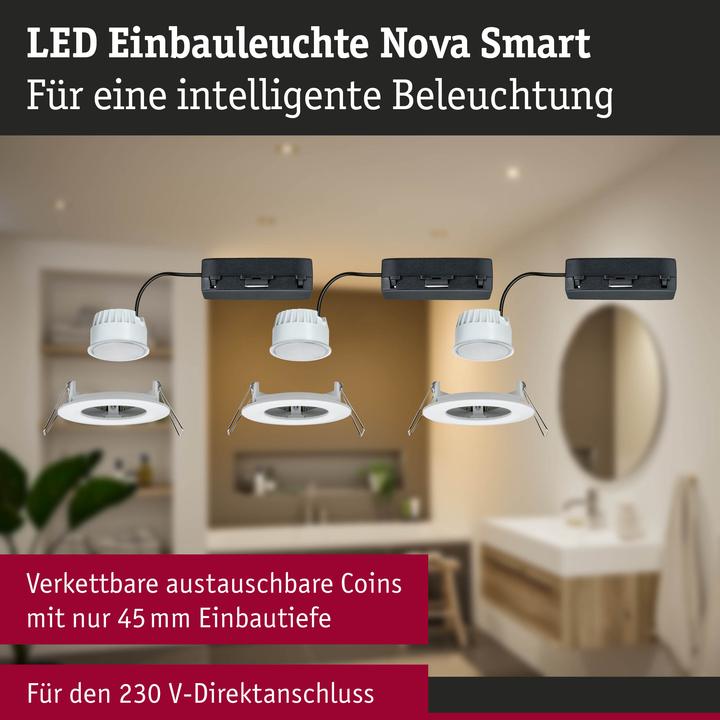 Produktbild Paulmann Einbauleuchte Nova Set Zigbee (530 lm)