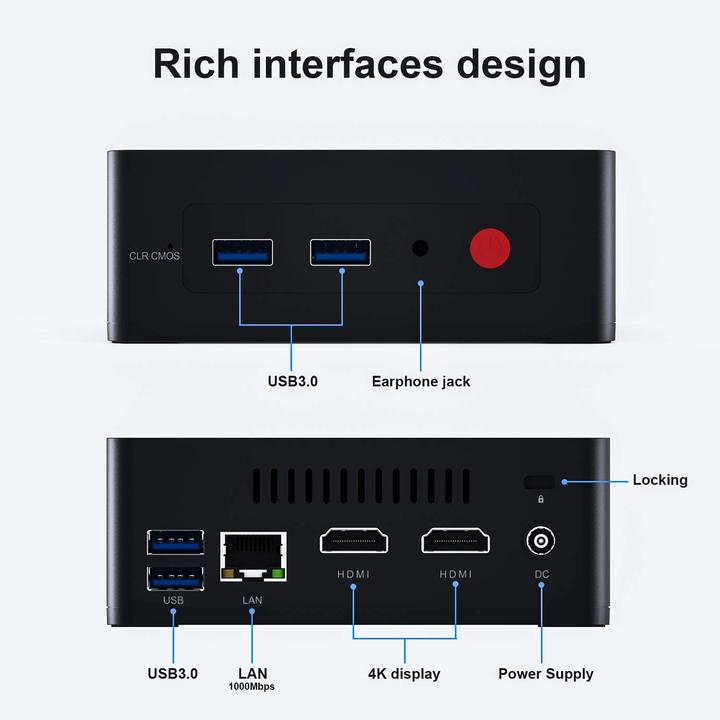 Image du produit Beelink GK Mini PC (Celeron J4125, 8+128GB)