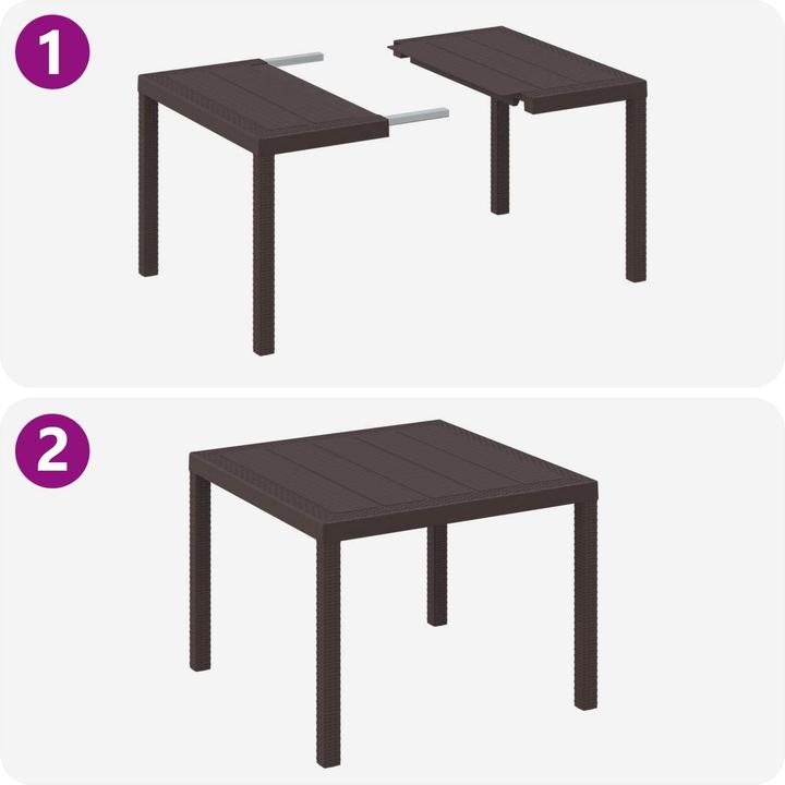 Produktbild vidaXL Gartentischset (100 x 100 x 73 cm)