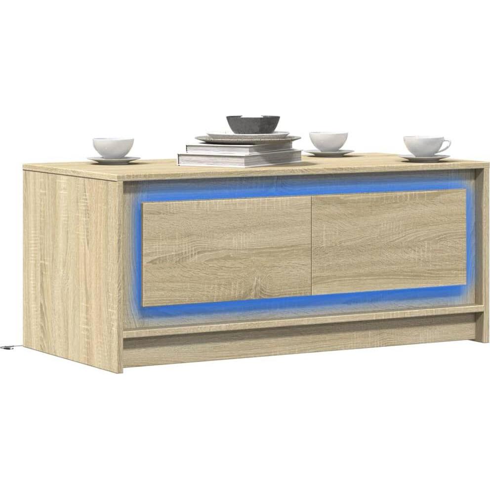 VidaXL, Couchtisch + Beistelltisch, Leonelle (100 x 50 x 43.5 cm)