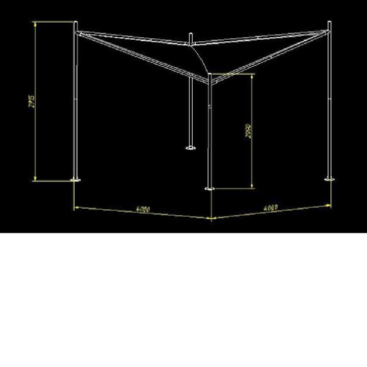 Actual product image Sorara Butterfly Gazebo,with metal connector (400 x 400 cm)