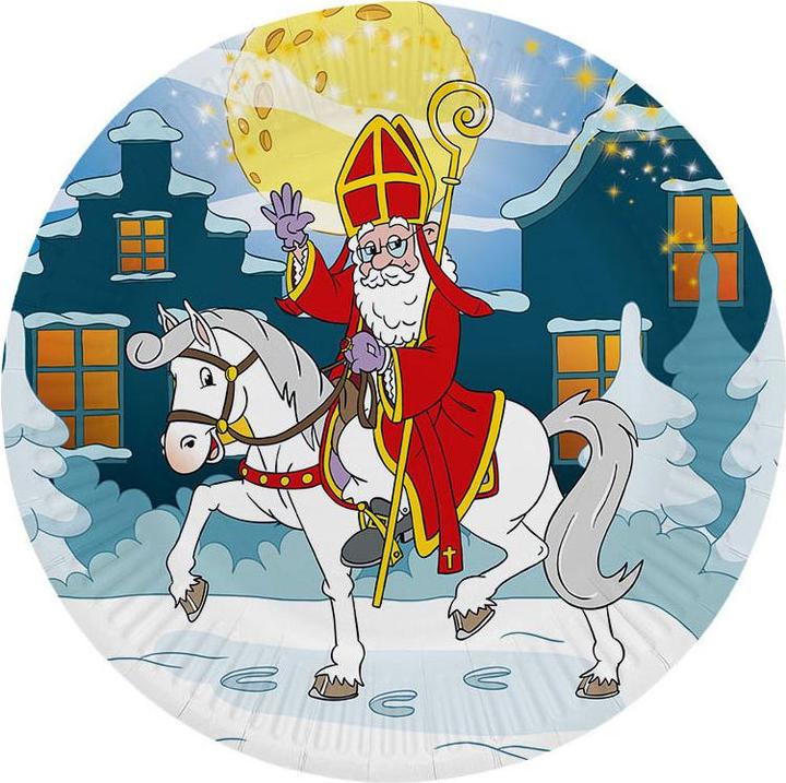 Produktbild Globos Europe Pappteller 23cm Sinterklaas - 8 Stück. (8x)