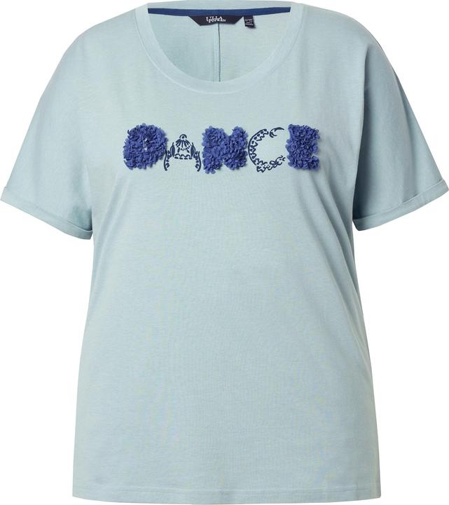Image du produit Ulla Popken T-shirt oversize avec message, manches courtes et décolleté rond (50, 52)