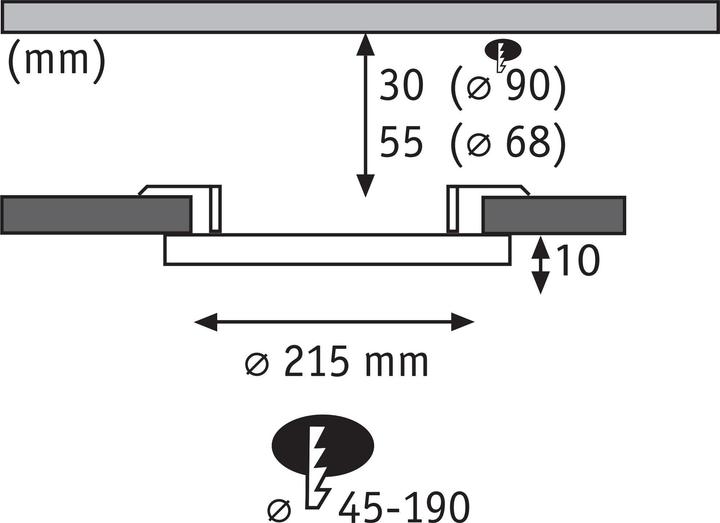 Produktbild Paulmann Einbaupanel Veluna VariFit (1500 lm)