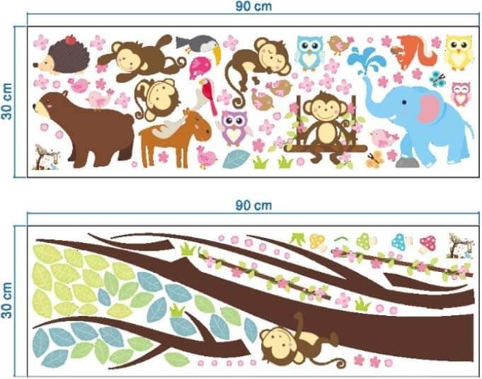 Immagine prodotto Cover-Discount Adesivo da parete tatuaggio adesivo scimmia (116 cm x 104 cm)