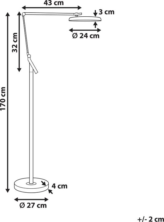 Actual product image Beliani Floor Lamp Silver LED CARINA (760 lm)