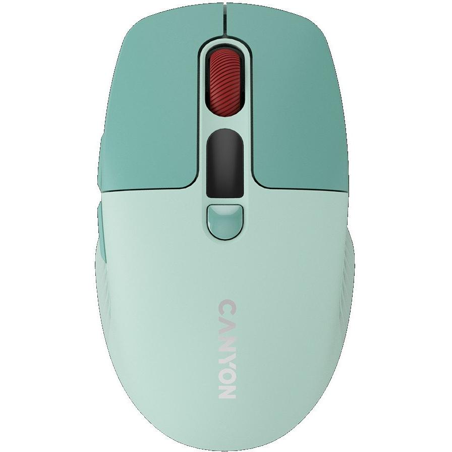 Canyon Computer mouse mouse MW-26 LCD Silent Dual Mode Wireless Green (Senza fili), Mouse, Verde