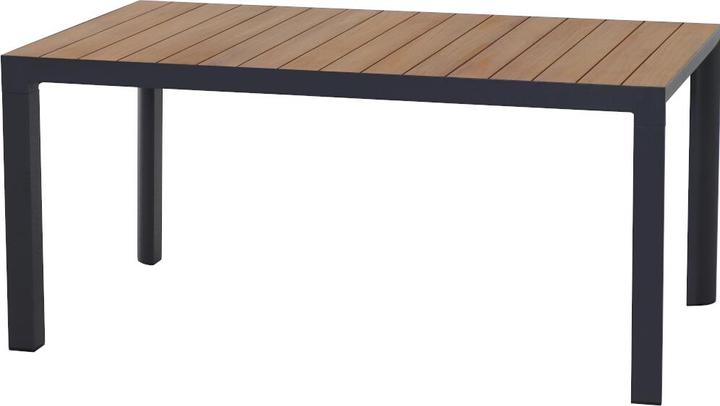 Actual product image Siena Garden Silva Dining Tisch 160x90cm matt anthrazit / Teak FSC (160 cm)