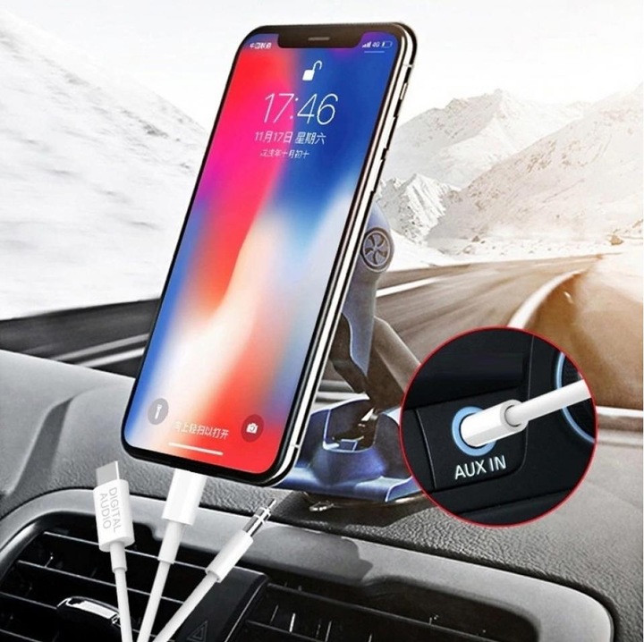 Produktbild PowerGuard 3-in-1 Car Audio AUX Adapter (USB Typ C, Lightning, 3.5mm Klinke)