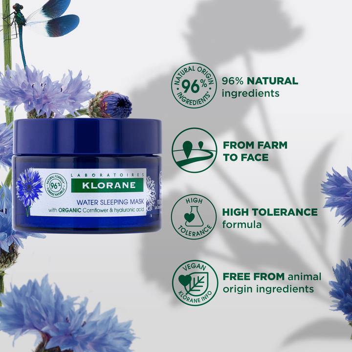 Actual product image Klorane Bleuet Organic Night Moisturizer (50 ml)
