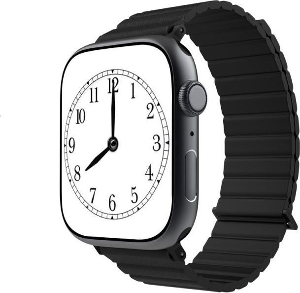 Produktbild JCPAL FlexDuo Apple Watch Band Black for Apple Watch 1st-9th gen, SE 1-2nd gen (38/40/41mm), S10 (42mm) (PU, TPU)