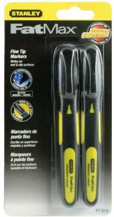 Actual product image Stanley Permanent marker (Black, 20 mm, 2 x)