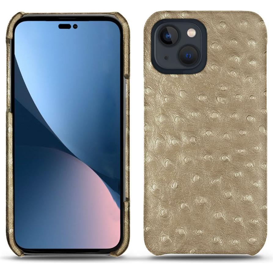 Noreve Lederschutzhülle (Apple iPhone 14 Plus), Smartphone Hülle, Beige