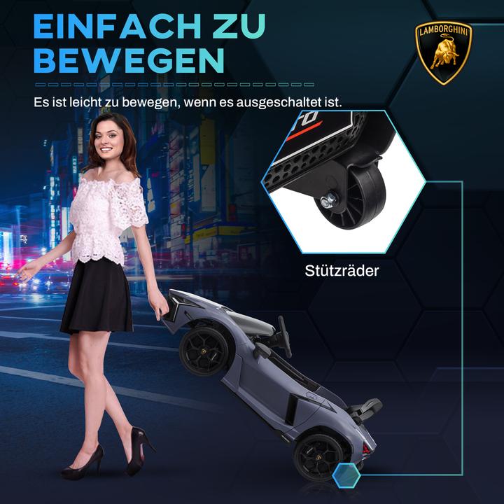 Actual product image Aiyaplay Kinder Elektroauto Kunststoff, Stahl Grau (12 V)