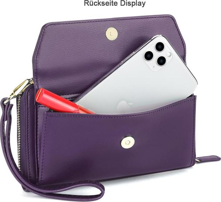 Immagine prodotto Only-Bags.Store Kleines Portemonnaie mit Kreditkartenfächern, Handytasche mit Reissverschluss um 2 Riemen