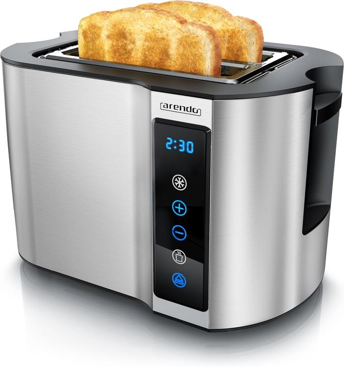 Arendo Touch Toaster mit Brötchenaufsatz und Display