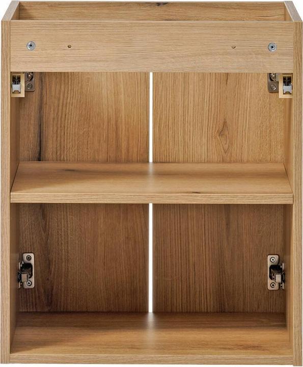 Actual product image En.Casa Waschtischunterschrank Skelbolu 50x60x40cm Eicheoptik/Schwarz