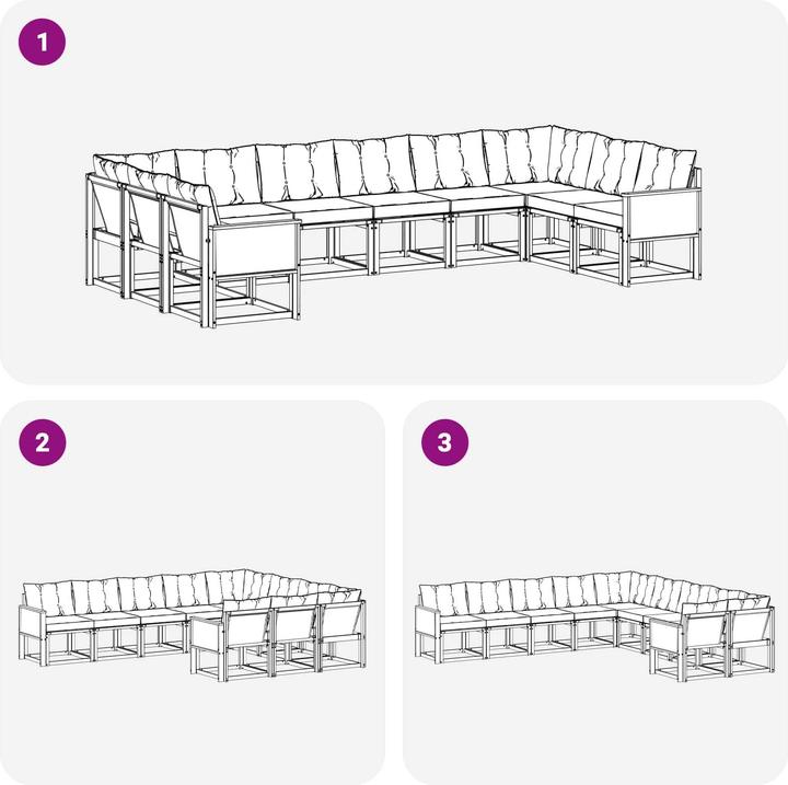 Produktbild vidaXL Outdoor-Sofa