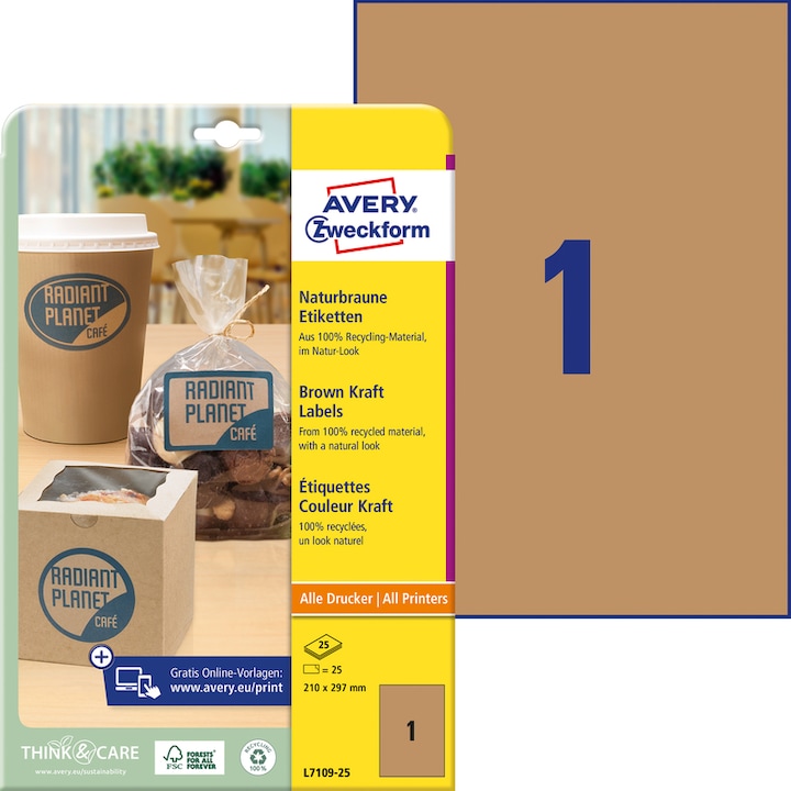 Immagine prodotto Avery Naturbraune Etiketten