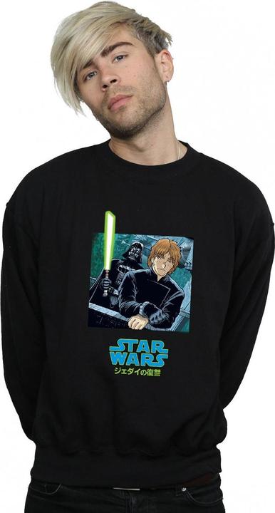 Actual product image Star Wars Mens Vader And Luke Anime Sweatshirt (XL)
