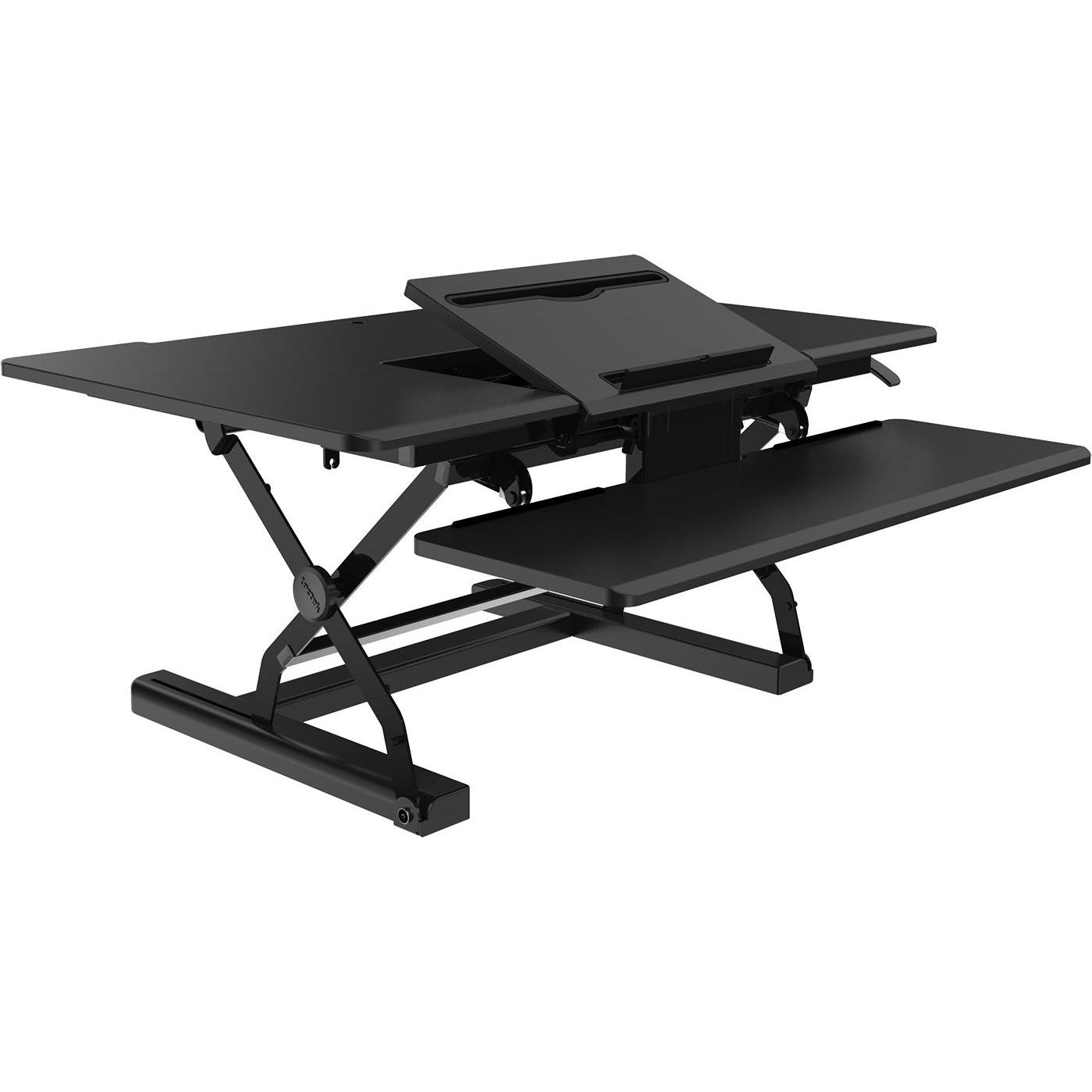 V7 Workstation-Tischständer mit Sitz-/Stehfunktion, 91,40cm (36"). Produktfarbe: Schwarz, Minimum Bild, Monitor Erhöhung...