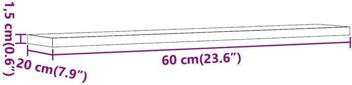 Immagine prodotto vidaXL Mensole a muro (60 x 20 x 1,5 cm)