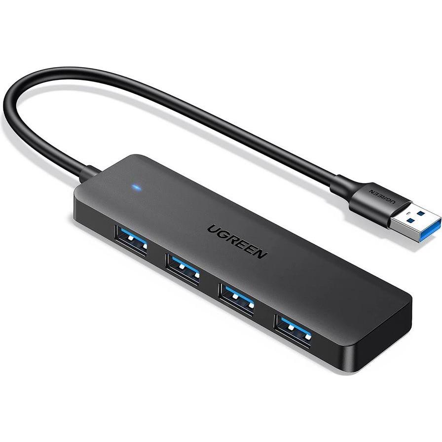 Ugreen USB Hub (USB-A, 4 Ports), Dockingstation + USB Hub, Grau