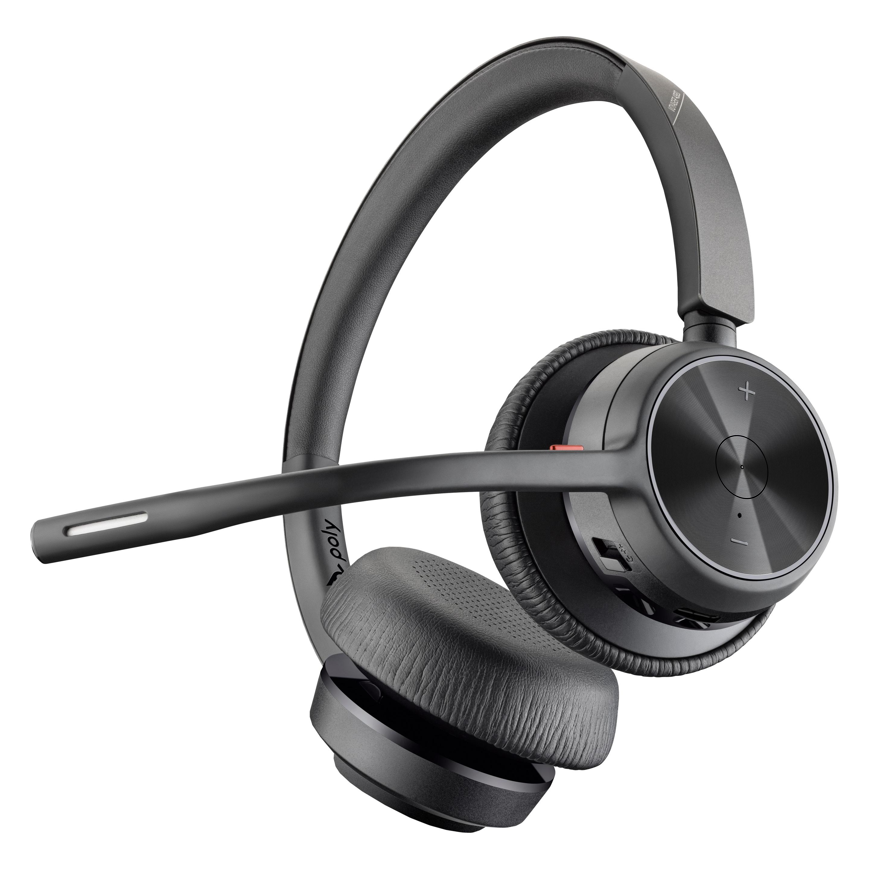 HP Poly Voyager 4300 (Kabellos, USB-C, Zoom), Office Headset, Schwarz