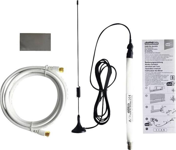 Actual product image Sumadab DAB+ receiving antenna kit (Monopole antenna)